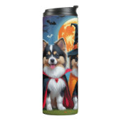 Bouteilles Isothermes Keeshond Chiens Citrouille Halloween Funny (Tourné sur la gauche)