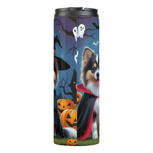 Bouteilles Isothermes Keeshond Chiens Citrouille Halloween Funny (Dos)