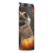 Bouteilles Isothermes Keeshond Chiot Automne Citrouille délice (Tourné sur la droite)