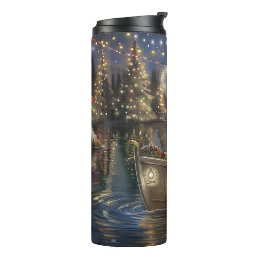 Bouteilles Isothermes Keeshond Noël Festive Voyage (Tourné sur la gauche)