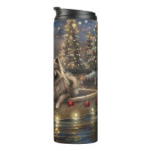 Bouteilles Isothermes Keeshond Noël Festive Voyage (Tourné sur la droite)