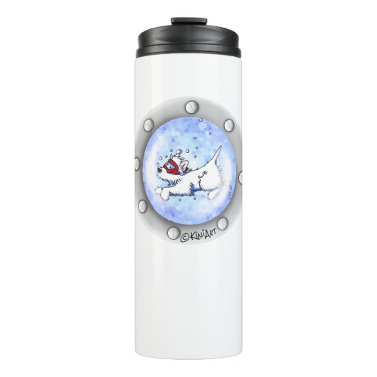 Bouteilles Isothermes KiniArt Diving Westie Porthole (Devant)