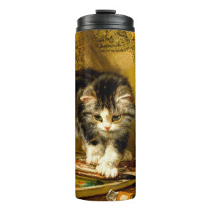 Bouteilles Isothermes Kitten avec peinture et brosses