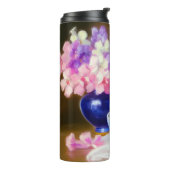 Bouteilles Isothermes Kitten blanc vintage avec ruban violet (Tourné sur la gauche)