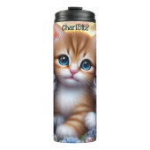 Bouteilles Isothermes Kitten Trio : Cute, Cudley, Cadre Floral (Devant)