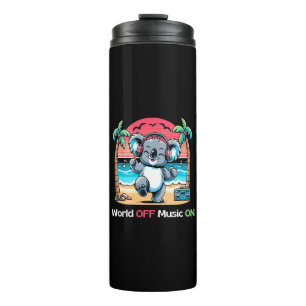 Bouteilles Isothermes Koala vibre sur la plage