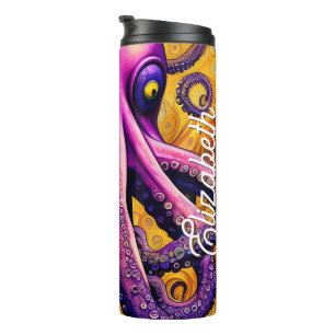 Bouteilles Isothermes Kraken Octopus avec nom personnalisé