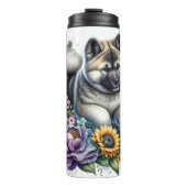 Bouteilles Isothermes La douce présence florale d'Akita (Devant)