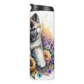 Bouteilles Isothermes La douce présence florale d'Akita (Tourné sur la droite)