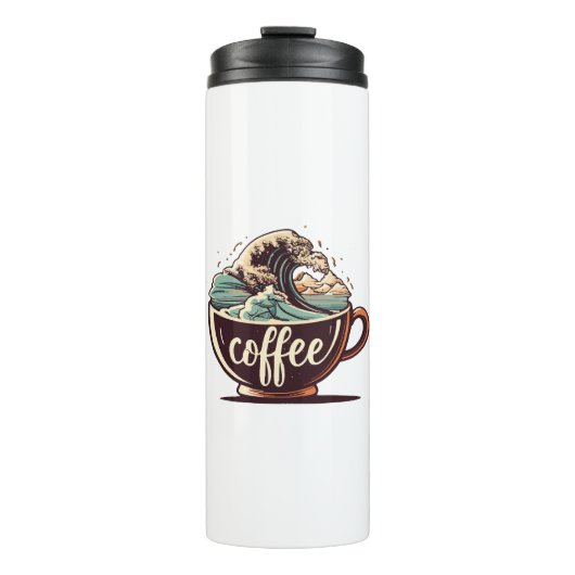 Bouteilles Isothermes La Grande Vague De Café (Devant)