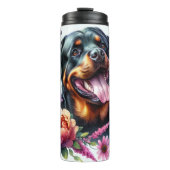 Bouteilles Isothermes La Majesté florale de Rottweiler (Devant)