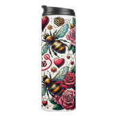 Bouteilles Isothermes La mine d'abeilles Bumblebee Coeurs Valentines Jou (Tourné sur la droite)