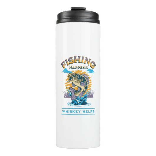 Bouteilles Isothermes La pêche arrive. Le whisky aide! (Devant)