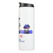 Bouteilles Isothermes La plage est mon endroit heureux (Tourné sur la droite)