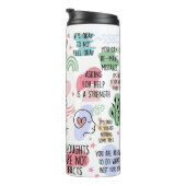 Bouteilles Isothermes La santé mentale compte Affirmation colorée (Tourné sur la droite)