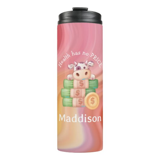 Bouteilles Isothermes La santé n'a pas de prix avec le marbre de nom (Devant)