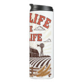 Bouteilles Isothermes La Vie Agricole Est La Meilleure Vie (Tourné sur la droite)