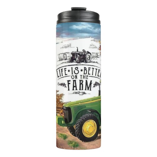 Bouteilles Isothermes La vie est meilleure à la ferme (Devant)