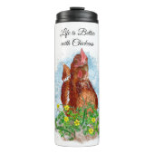 Bouteilles Isothermes La vie est meilleure avec les poulets (Devant)