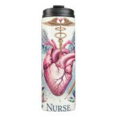 Bouteilles Isothermes La vie infirmière avec un immense coeur (Devant)