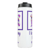 Bouteilles Isothermes Labradoodé mignon chien Silhouette violet PY&B (Devant)