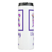 Bouteilles Isothermes Labradoodé mignon chien Silhouette violet PY&B (Dos)
