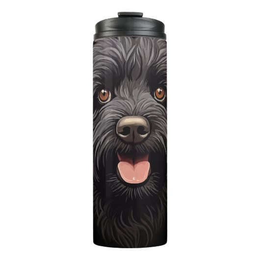 Bouteilles Isothermes Labradoodle Chien noir (Devant)