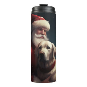 Bouteilles Isothermes Labrador avec le Père Noël Noël Festif