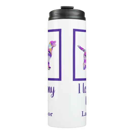 Bouteilles Isothermes Labrador Retriever Chien Silhouette Purple PY&B (Devant)