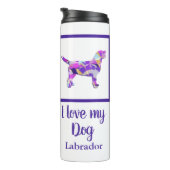 Bouteilles Isothermes Labrador Retriever Chien Silhouette Purple PY&B (Tourné sur la droite)