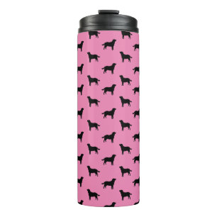 Bouteilles Isothermes Labrador Retriever Chien Silhouettes Motif rose