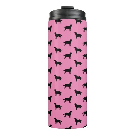 Bouteilles Isothermes Labrador Retriever Chien Silhouettes Motif rose (Devant)