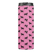 Bouteilles Isothermes Labrador Retriever Chien Silhouettes Motif rose (Dos)