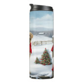 Bouteilles Isothermes Labrador Retriever Dog in Snow Christmas (Tourné sur la droite)