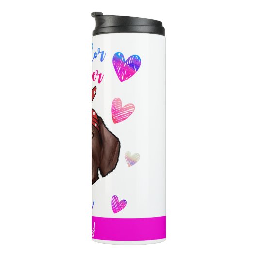 Bouteilles Isothermes Labrador Retriever Maman mignonne Mère's Day Amour (Tourné sur la droite)