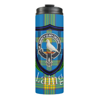 Bouteilles Isothermes Laing Scottish Clan Tartan & Crest