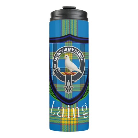 Bouteilles Isothermes Laing Scottish Clan Tartan & Crest (Devant)