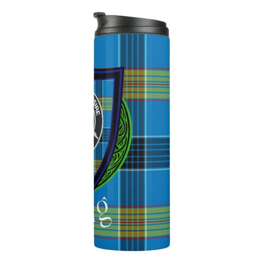 Bouteilles Isothermes Laing Scottish Clan Tartan & Crest (Tourné sur la droite)