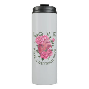 Bouteilles Isothermes L'amour fait tout grandir - Art Floral Romantique