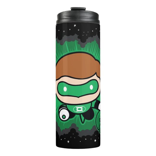 Bouteilles Isothermes Lanterne verte de Chibi qui traverse l'espace (Devant)