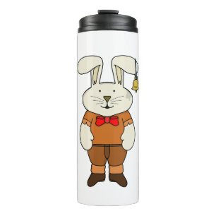Bouteilles Isothermes Lapin avec une cloche dans l'oreille