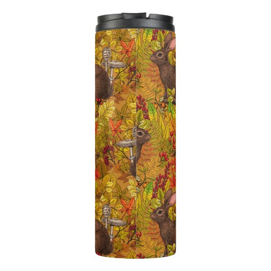 Bouteilles Isothermes Lapin d'automne sur ocre (Dos)