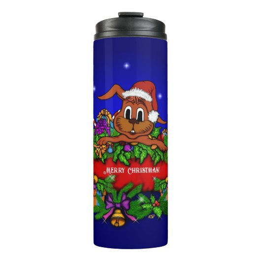 Bouteilles Isothermes Lapin de Noël (Devant)