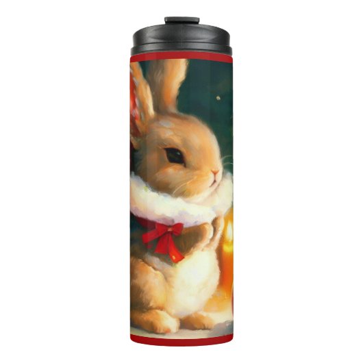 Bouteilles Isothermes Lapin de Noël 1 (Devant)