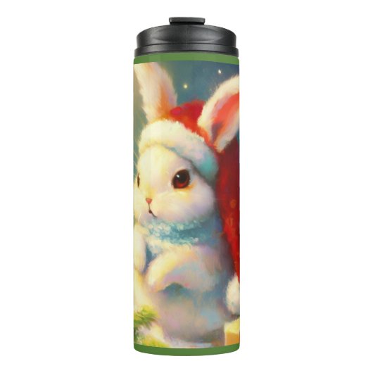 Bouteilles Isothermes Lapin de Noël 2 (Devant)