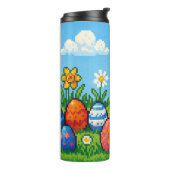 Bouteilles Isothermes lapin de Pâques mignon 8 bits (Tourné sur la gauche)