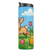 Bouteilles Isothermes lapin de Pâques mignon 8 bits (Tourné sur la droite)