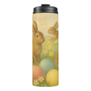 Bouteilles Isothermes Lapin de Pâques vintage/Œuf de Pâques/Printemps