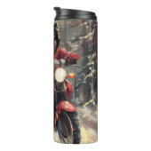 Bouteilles Isothermes Lapphund Finlandais Chien à cheval Moto Noël (Tourné sur la droite)