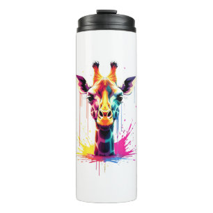 Bouteilles Isothermes L'art animal africain La girafe colorée pour drôle